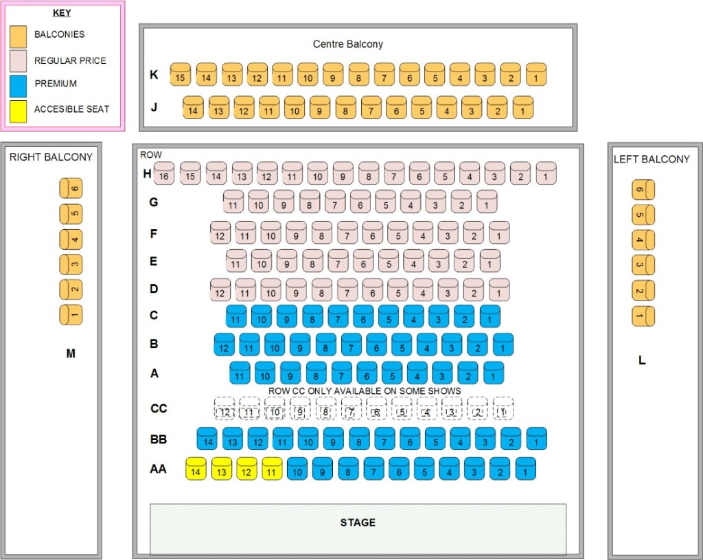 Seating Plans | Teatron Toronto Jewish Theatre